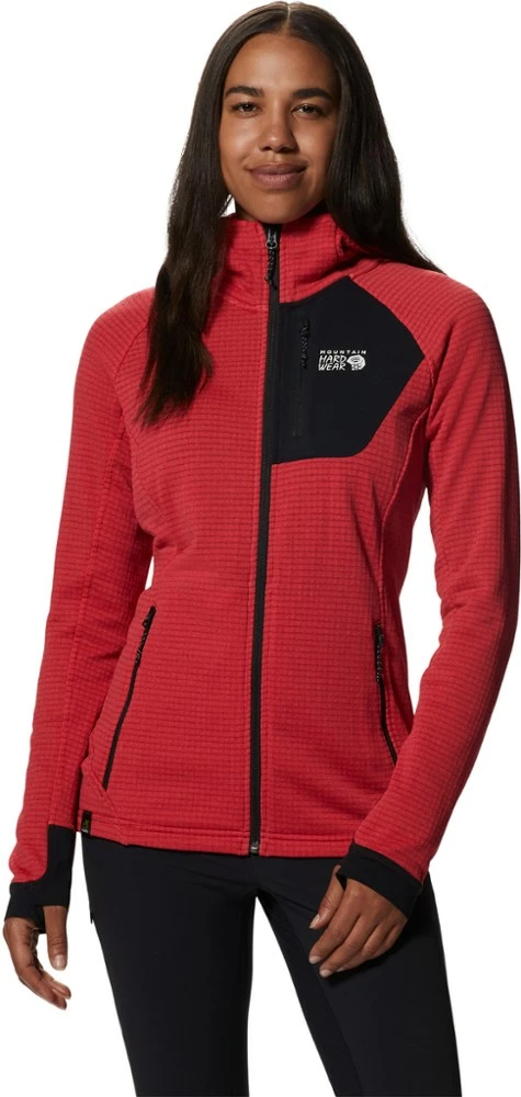 Mountain Hardwear Polartec Power Grid Full-Zip Hoodie - Women's 3 Mountain Hardwear Polartec Power Grid Full-Zip Hoodie - Women's